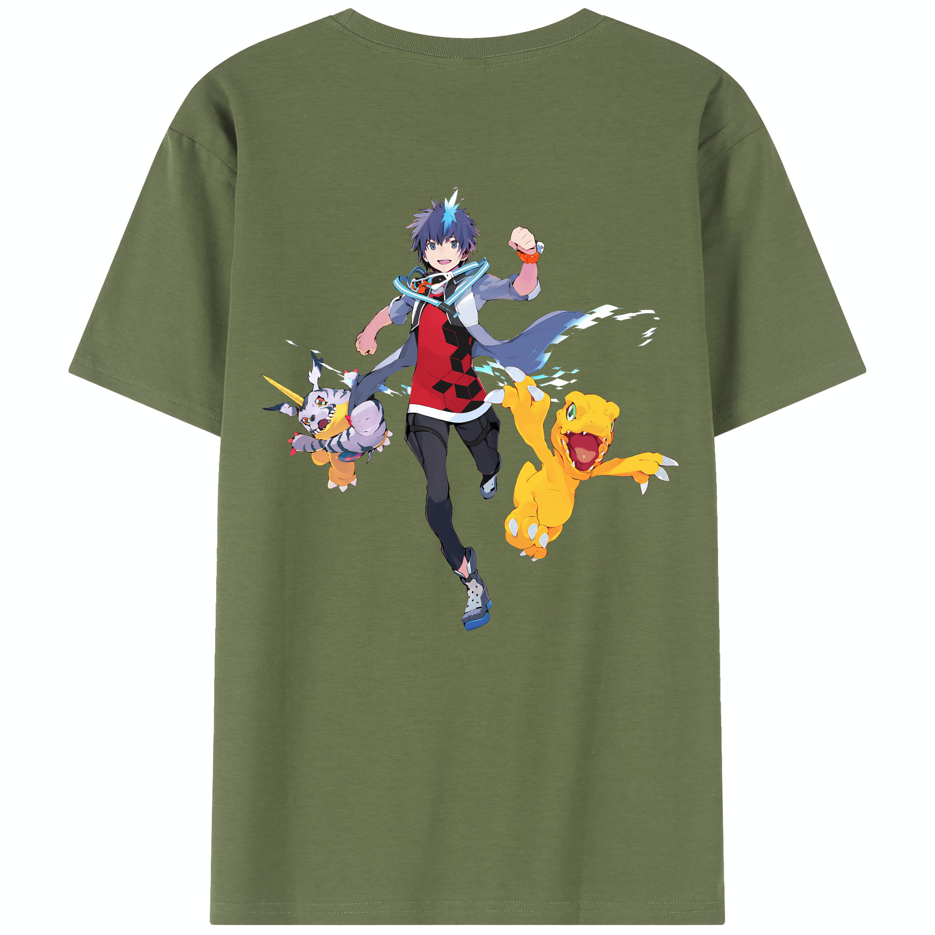 （画像用） Digimon デジタルモンスター/デジモン 綿100％半袖Tシャツ（背面プリント）